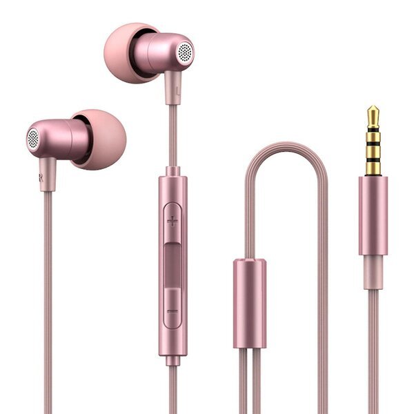 In-ear kuulokkeet Metal, pinkki, 1 kpl