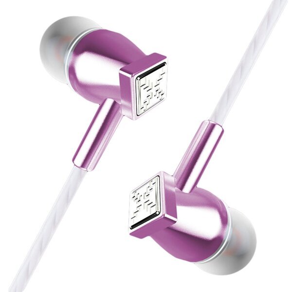 In-ear-kuulokkeet mikrofonilla, vaaleanpunainen, 1 kpl