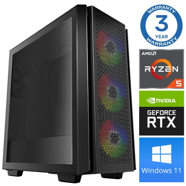 Intop Ryzen 5 5600X 32GB 480SSD M.2 NVME RTX4060Ti 8GB WIN11