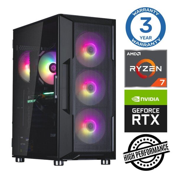 Intop Ryzen 7 5700X 32GB 1TB SSD M.2 NVME RTX3050 6GB no-OS