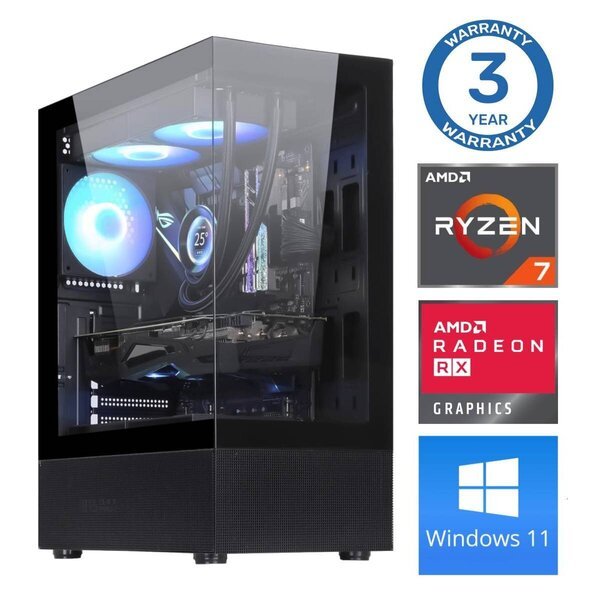 INTOP Ryzen 7 5700X 64GB 1TB SSD M.2 NVME RX580 8GB WIN11