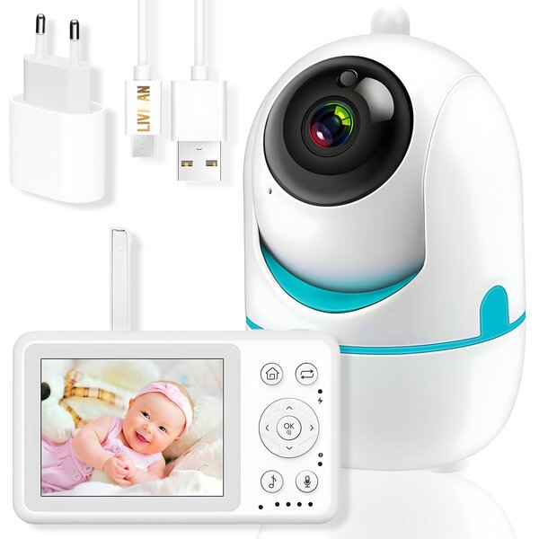 Itkuhälytin PTZ-kameralla ja 3,2"LCD-näytöllä LIVMAN BM-32XHR031