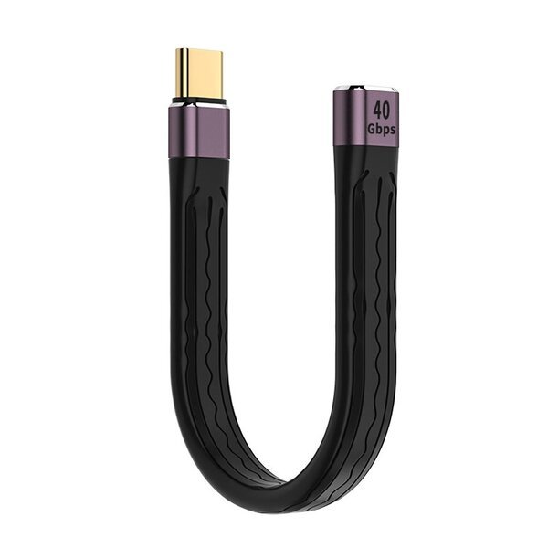 Jatkojohto USB C female-male, 40 Gbps, 100 W
