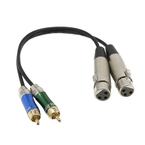 Kaapeli DUAL XLR female - 2 RCA male, 1 ft