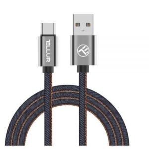Kaapeli Tellur, USB / Type-C, 1m, Denim