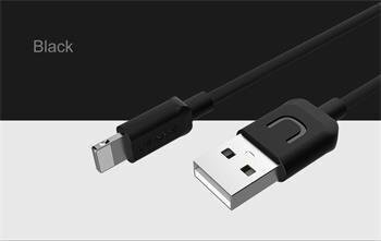 Kaapeli Usams U-TURN Universal SiliconecApple Lightning (MD818ZM / A) USB Data&Charger Cable, 1 m, musta