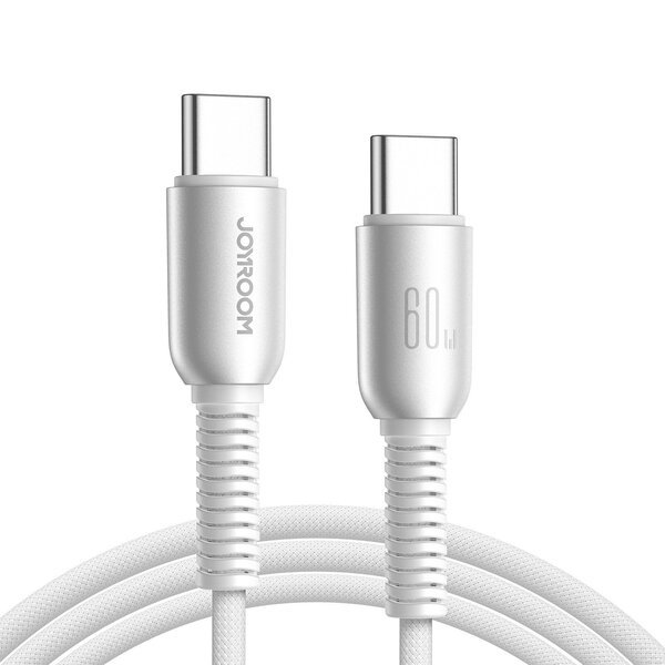 Kaapeli USB JJoyroom S-A51 USB-C to USB-C 60W 1.2m vaaleanharmaa