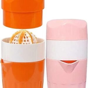 Käsin puristettava mehupuristin, oranssi-pinkki, 300 ml