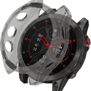 Keefos Tpu-kotelo, yhteensopiva Garmin Epix Gen 2:n kanssa, iskuja vaimentava suojaava silikoninen erittäin ohut joustava naarmuuntumaton kotelo Garmin Epix Gen 2:lle (musta)