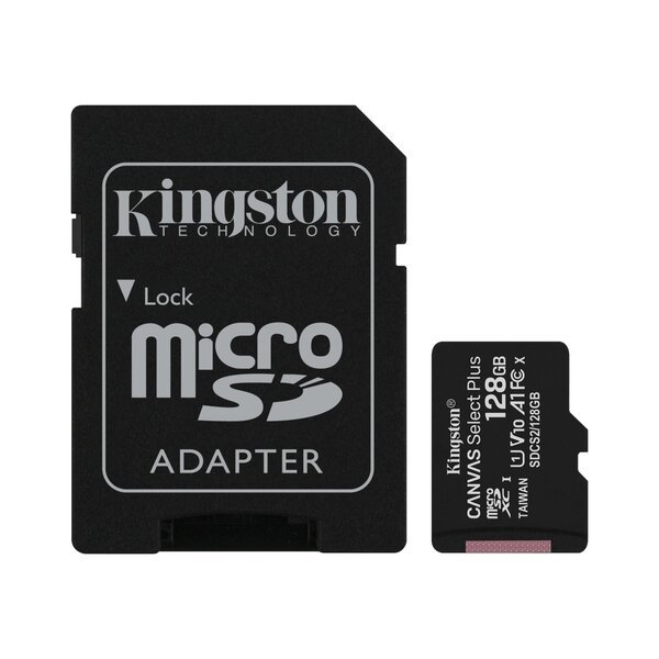 Kingston kortelė microSDHC 128GB+adapt.