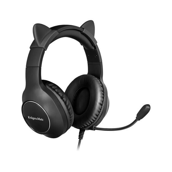 kruger&matz gamer kids mustat pelikuulokkeet korvakuulokkeet