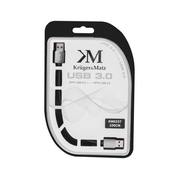usb 3.0 pistoke pistokkeesta pistokkeeseen 1 m pitkä kruger&matz kaapeli