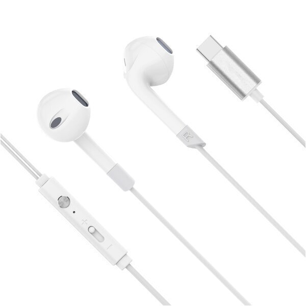 kuulokkeet mikrofonilla usb-c kruger&matz c2 valkoinen