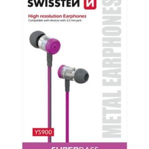 Kuulokkeet Swissten SuperBass Metal YS900, vaaleanpunainen