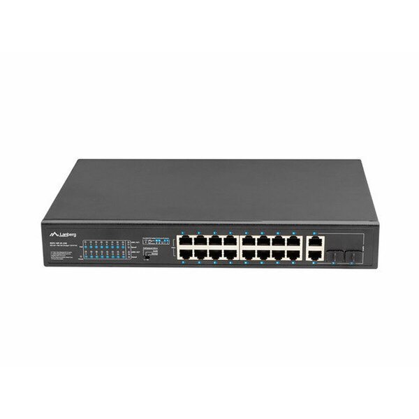 Lanberg Switch rack 19"POE+ 16x 100MB /2X COMBO GIGABIT ETHERNET 250W