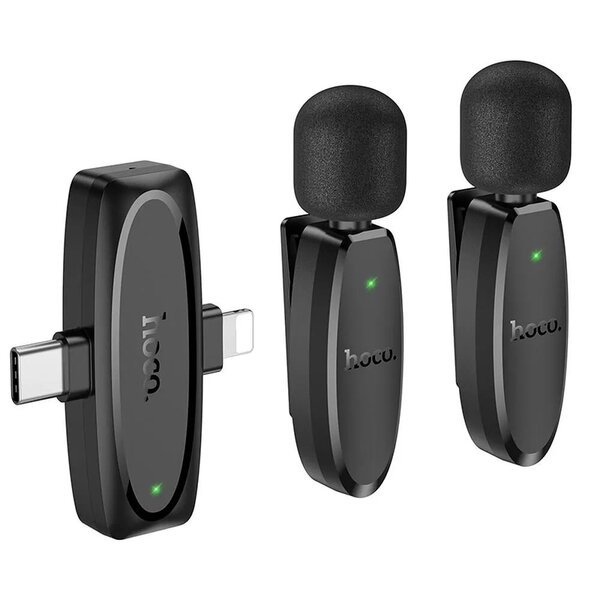 Langaton Mikrofoni 2x Hoco L15 - USB-C+Lightning