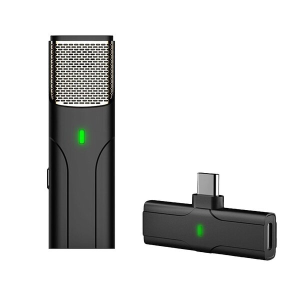 Langaton mikrofoni Dx10, 20 m kantama, musta, 1 kpl