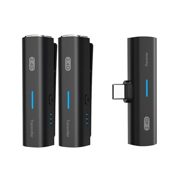 Lavalier-mikrofoni, 2,4 GHZ, 1 kpl