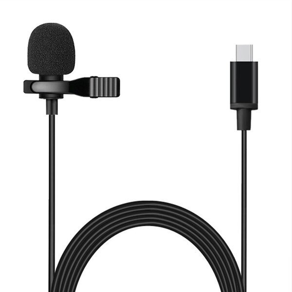 Lavalier-mikrofoni Type-c, langallinen, 1 kpl
