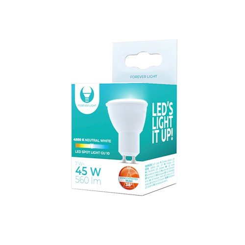 Forever Light LED Spottilamppu GU10 1W 90lm 4500K 38° neutraali valkoinen