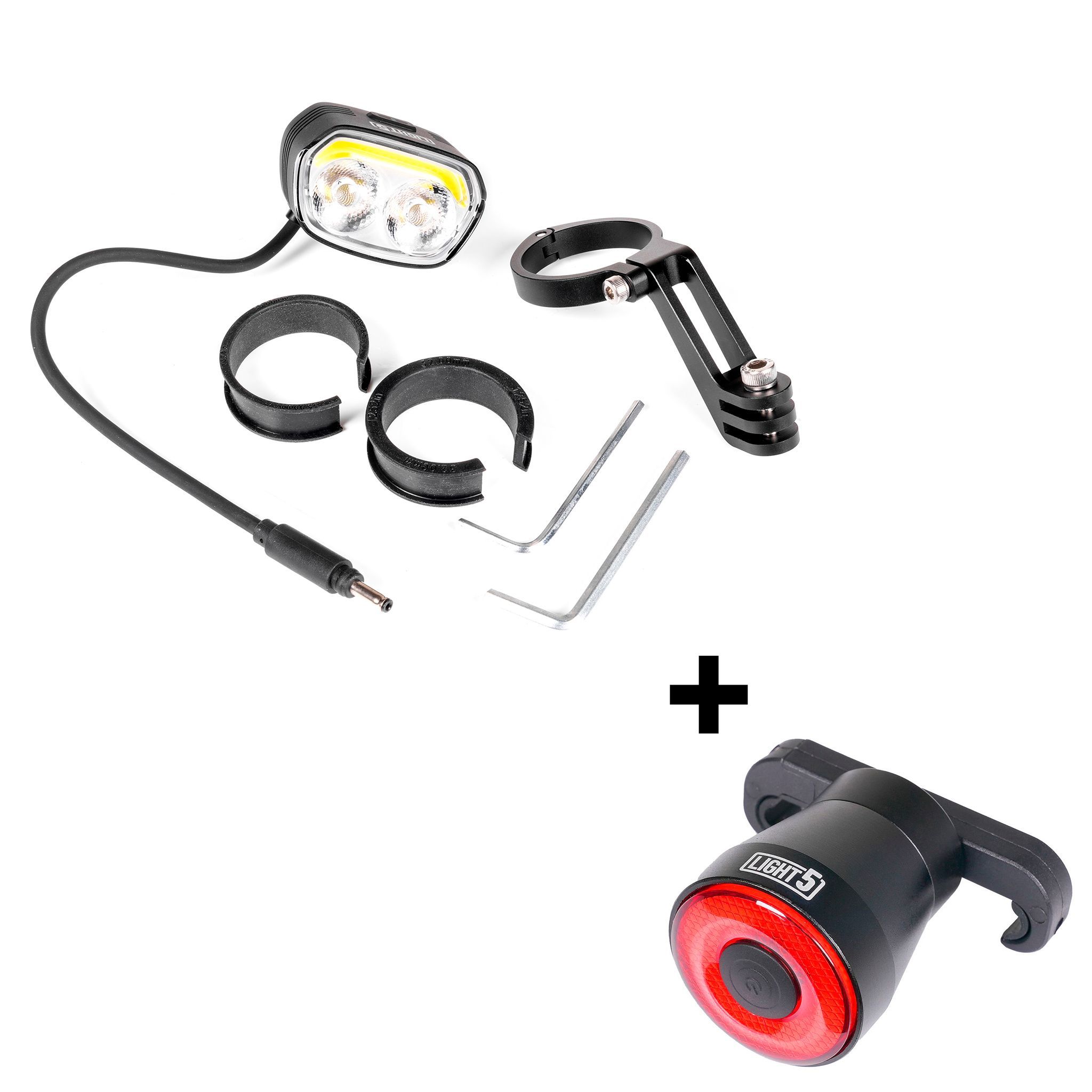 Cykellampa för elcykel Light5 EB2000 - 2000 lm / Brose, Framlampa + Light5 Blip baklampa