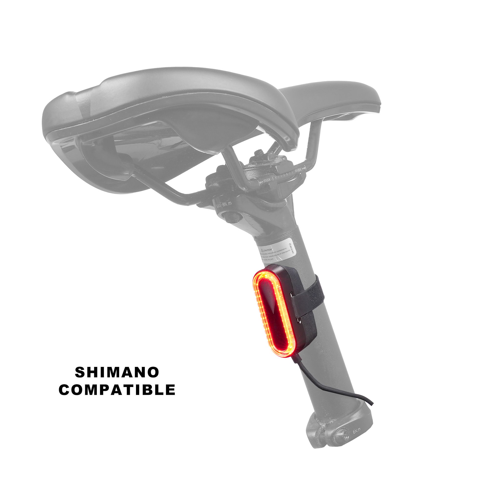 Baklampa Elcykel Light5 EB30 - 30 lm, Shimano