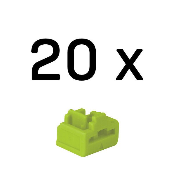 Lindy 47895 Porttilukko RJ-45 Vihreä 20 kpl ABS Kopolymeeri