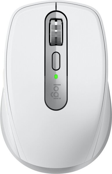 Logitech MX Anywhere 3S - Langaton Bluetooth-hiiri Macille, 8000 DPI, hopea/valkoinen, 6 painiketta, toimistokäyttöön, lasersensori, oikeakätinen