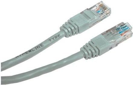 Verkkokaapeli LAN, UTP Cat.5e, 15 m, harmaa