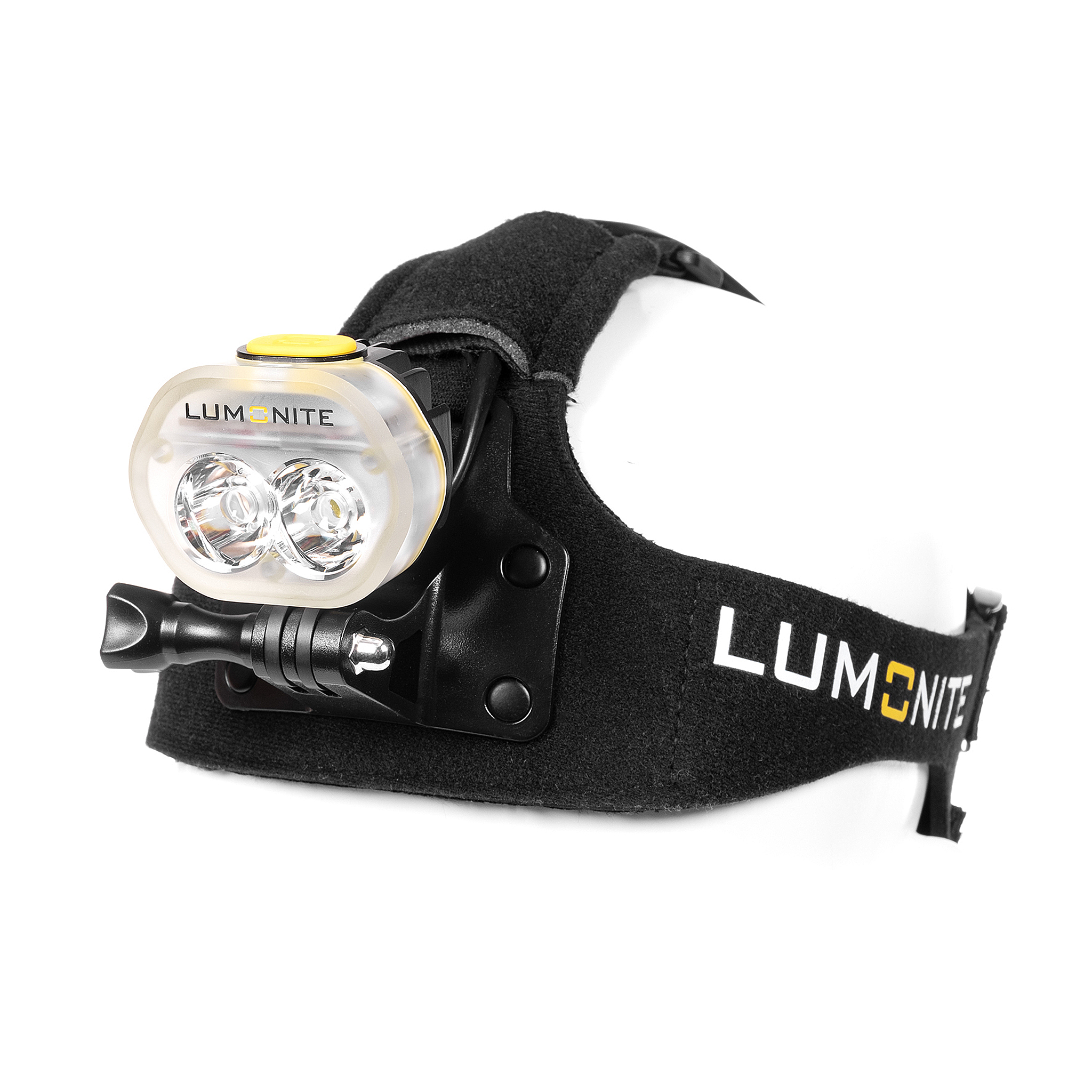 Pannlampa LUMONITE® Air (v.2) - 2489 lm / Laddbar, Grundpaket (lampa, batteri, laddare, pannband)
