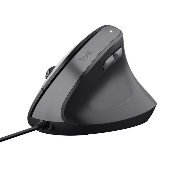 Luotettava Bayo II USB hiiri, 2400 DPI, optinen sensori, 6 painiketta, oikeakätinen, musta, toimistokäyttöön, johdollinen yhteys, 1,5 m kaapeli, kannettava tietokone/PC yhteensopiva