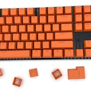 Lzh-lp 104 näppäimen näppäinhatut, yhteensopiva Mx-kytkimien kanssa, doubleshot, tukee Led-valaistusta, Abs-näppäinhatut, Oem-profiili Diy-peli mekaaniselle näppäimistölle (oranssi)