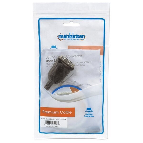 Manhattan, USB-C/RS232/COM/DB9, 45 cm