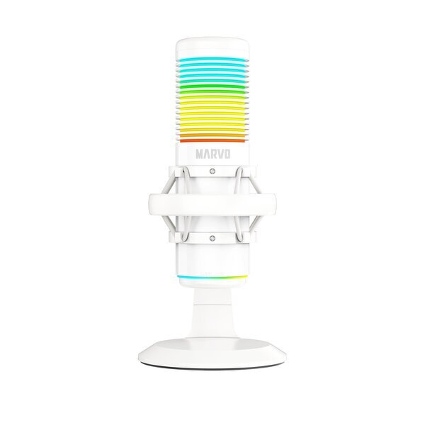 Marvo MIC-07 RGB baltas laidinis mikrofonas |USB