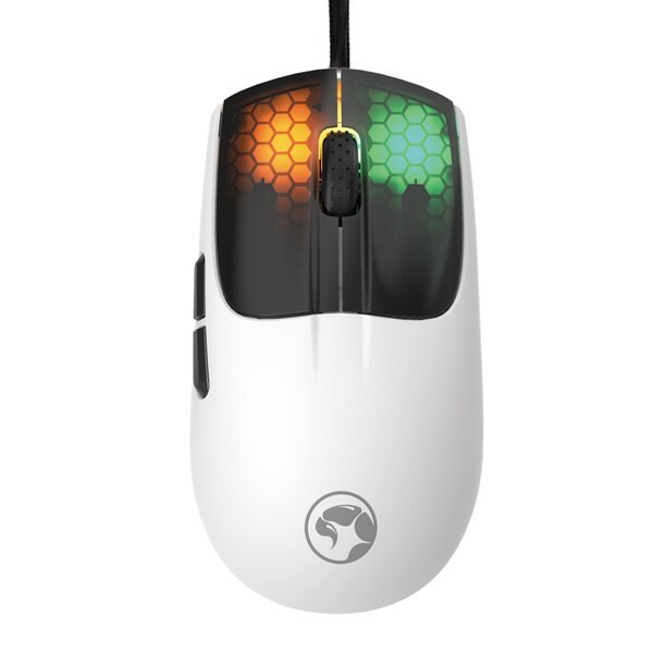 Marvo Scorpion M727 balta laidinė pelė | 12400 DPI