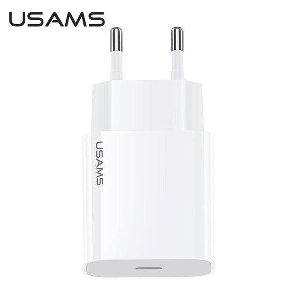 Matkalaturi USAMS 20W USB-C PD, valkoinen