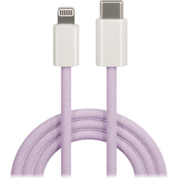 USB kabelis USB-C-Lightning 1m 20W, violet.