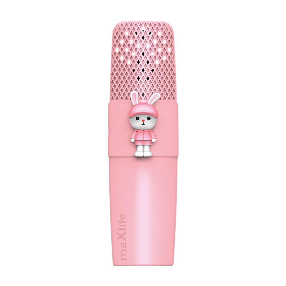 Maxlife MXBM-500 Lasten Bluetooth langaton karaoke mikrofoni / kaiutin - pinkki