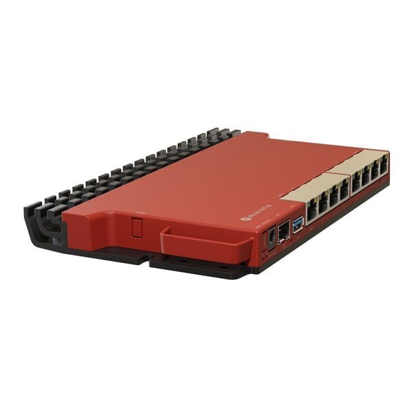 MikroTik reititin 8x RJ45 ja 1x 2.5Gb/s SFP, ruskea