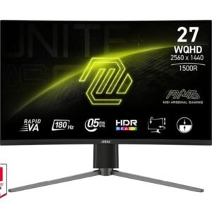 MSI MAG 27CQ6PF Curved 27"WQHD Rapid VA 180Hz 300cd/m2 0,5ms