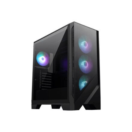 MSI MAG FORGE 321R AIRFLOW zabezpieczenia&uchwyty komputerów Midi Tower Czarny, Przezroczysty