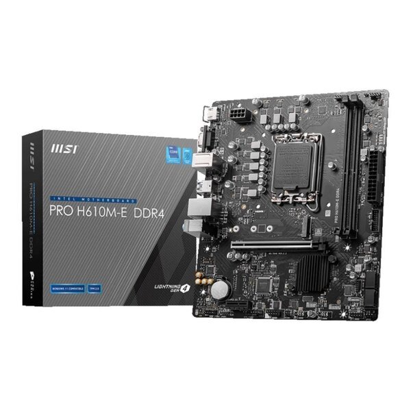 MSI PRO H610M-E DDR4 3200MHZ M.2 mATX LGA1700