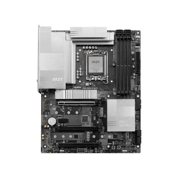 MSI PRO Z890-P WIFI emolevy Intel Z890 LGA 1851 (Socket V1) ATX, WiFi 6E, 7.1 Audio, Bluetooth 5.4, DDR5, 4xUSB3, SATA/NVMe RAID, 5xLAN, Intel Core Ultra, 256GB max muisti
