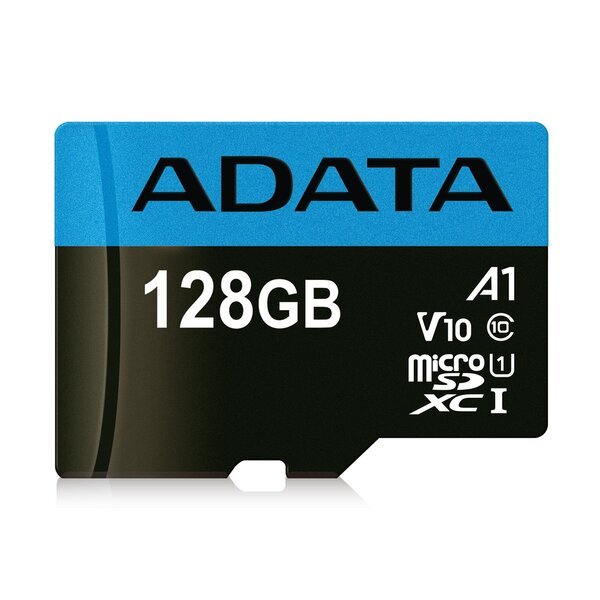 Muistikortti ADATA Premier 128 Gt microSDXC UHS-I, luokka 10 + -sovitin.