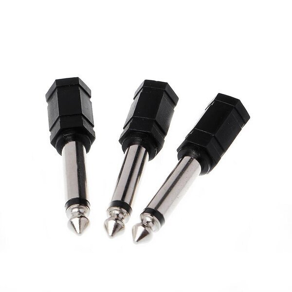 Muuntaja-adapteri 3,5 mm jakkiliitin, musta, 3 kpl