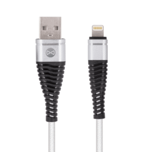 Forever Shark Lightning USB-kaapeli 1m valkoinen