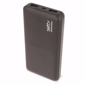 Setty Power Bank varavirtalähde 10 000 mAh - Musta