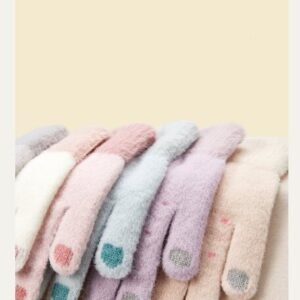 Naisten talvihanskat kosketusnäytölle, beige