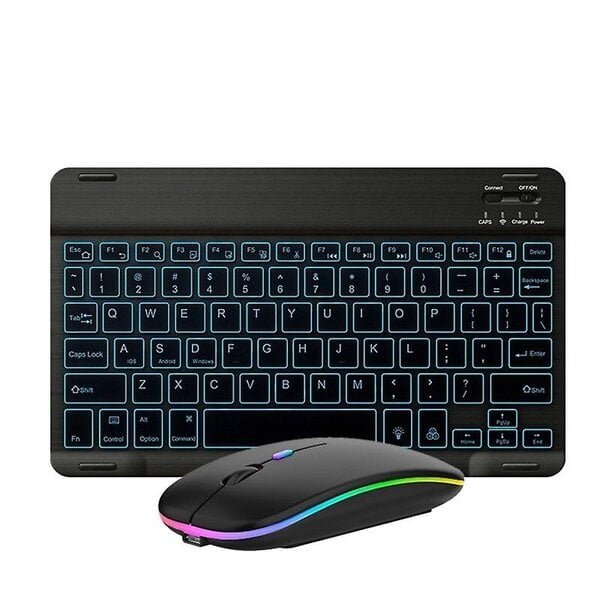 Näppäimistö ja hiiri RGB Backlit, Bluetooth, musta, 1 sarja