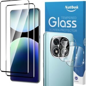 Natbok 2 kpl + 2 3d suojalasi Xiaomi Redmi Note 14 Pro+/ Redmi Note 14 Pro Plus 5g -puhelimelle, karkaistu lasi, suojalasi kameran suojakalvolla, 9h kovuus, naarmuuntumaton, kuplimaton